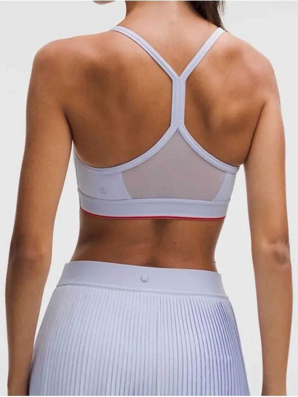 NWT Lululemon Flow Y Mid-Support Bra *Logo B/C Cup – Serene Blue – Size 6